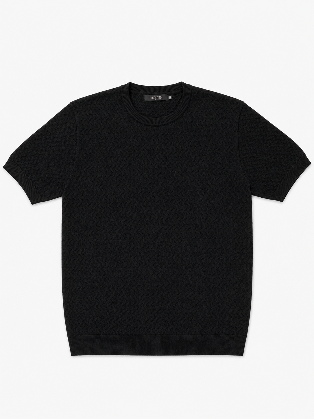 Aure Black Knitted T-shirt